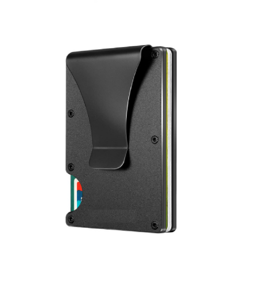 Slim RFID Card Holder for Men Money Clip Aluminum Metal Wallet Front Pock Case
