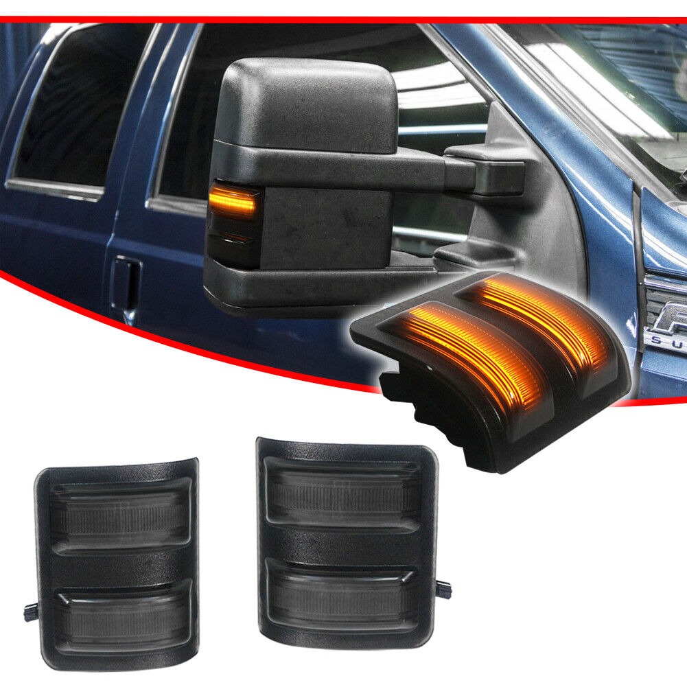 2PCS For Ford F250 F350 F450 F550 Amber LED Side Mirror Marker Signal Lights