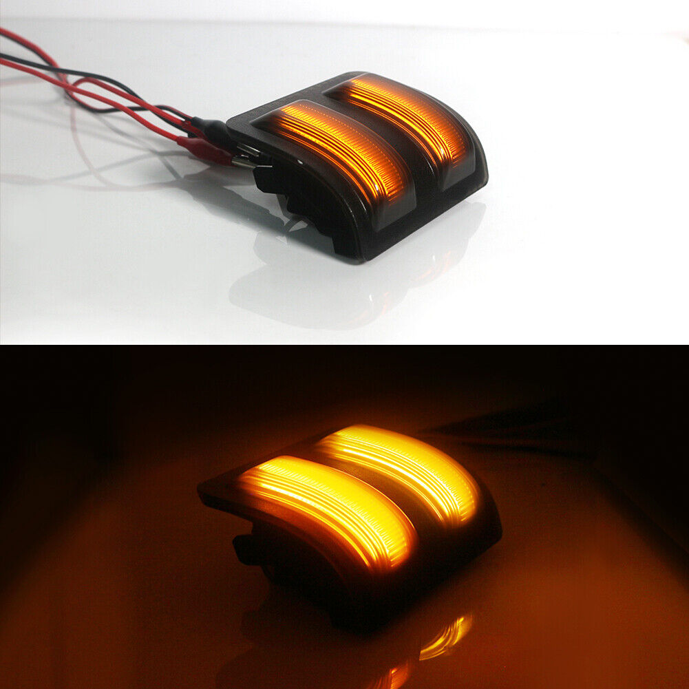 2PCS For Ford F250 F350 F450 F550 Amber LED Side Mirror Marker Signal Lights