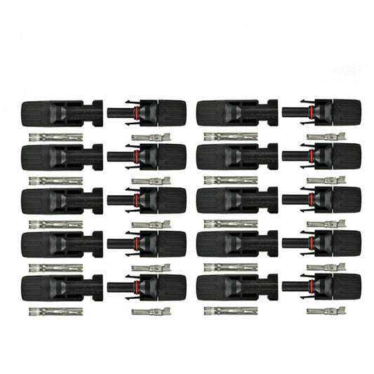 10 Pairs MC4 Connectors Solar Panel 30A Line Plug Socket Male &amp; Female PV IP67