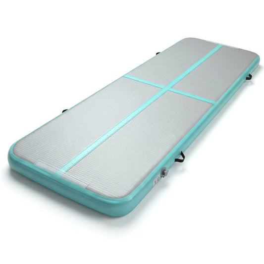 Everfit 3m x 1m Air Track Mat Gymnastic Tumbling Mint Green and Grey