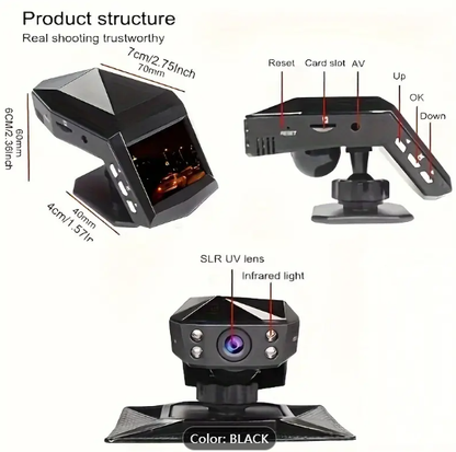 1296P Full HD 170?? Wide Angle Dash Cam