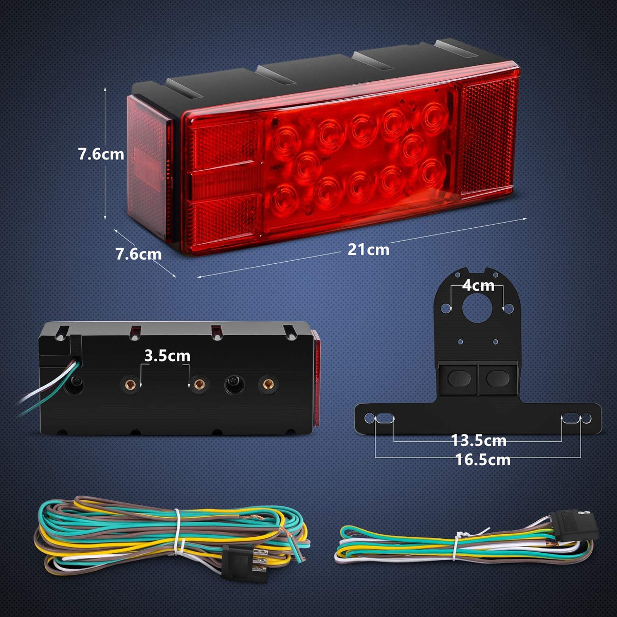 2-Piece 12V Trailer Tail Lights