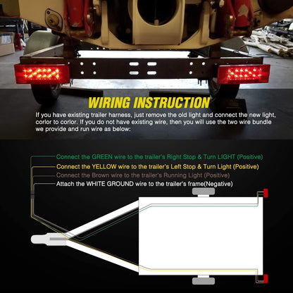 2-Piece 12V Trailer Tail Lights