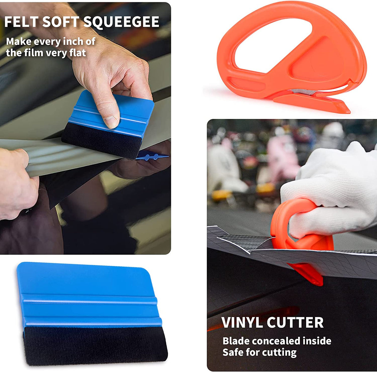 Film Scrapers Car Vinyl Wrap Window Tint Film Tool Kit