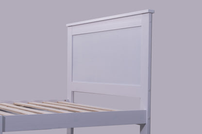 'Metro' Solid Pine Bed Frame White King Single