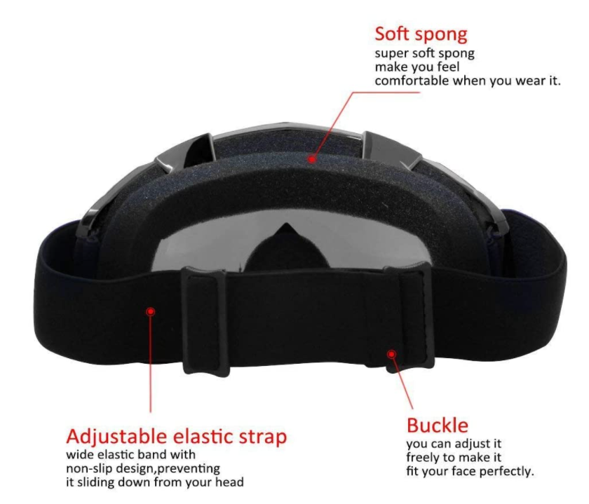 Motorcycle Dirt Bike Goggles Windproof Dustproof Black frame + Colour lens