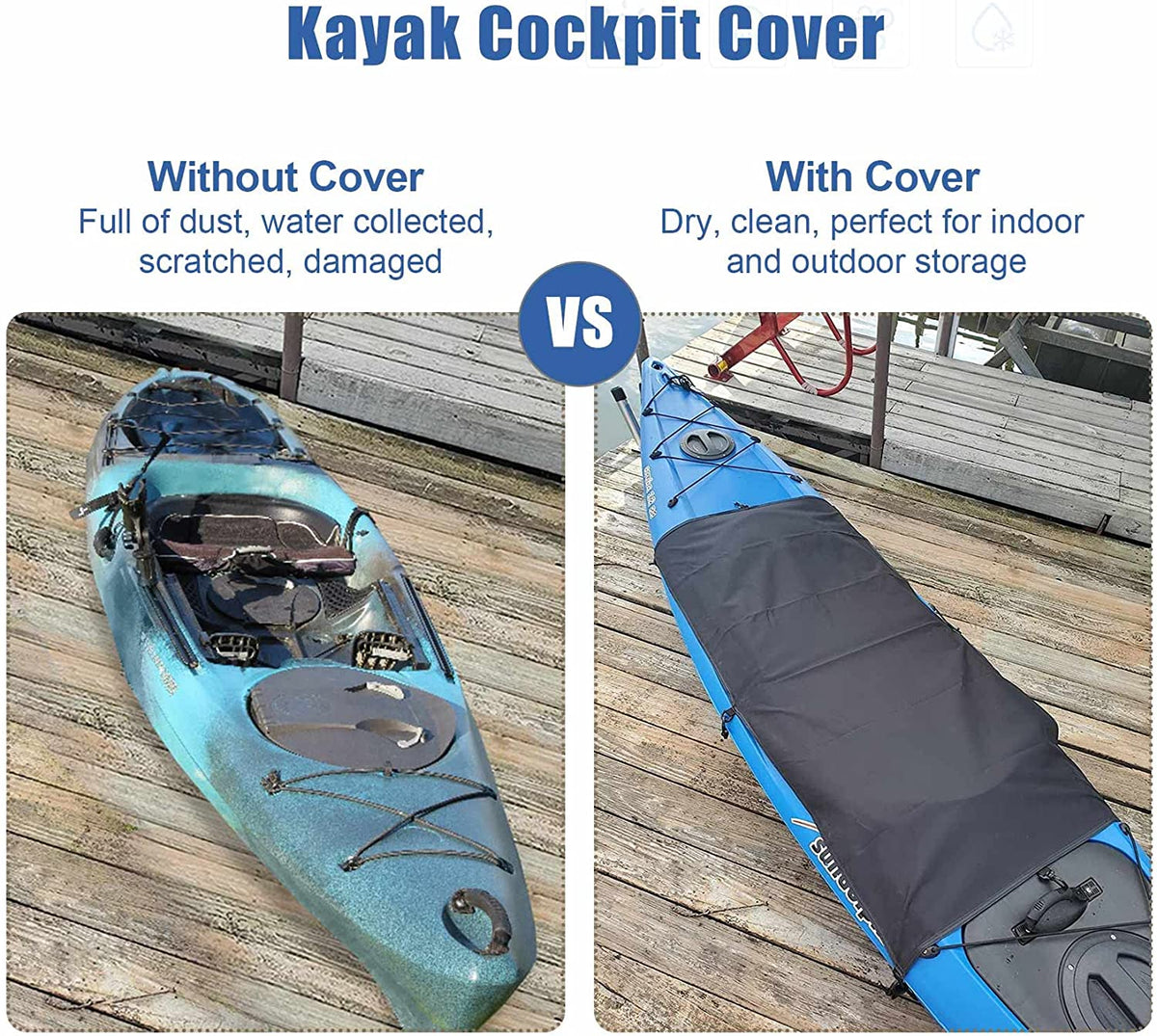 153 x 74cm Kayak Cockpit Drape Seal Cockpit Cover Waterproof