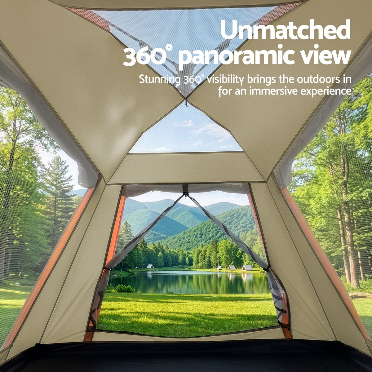Weisshorn Pop Up Camping Tent 3-4 Person | Instant Setup Waterproof Tent