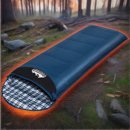 Weisshorn Sleeping Bag Single Thermal Camping Hiking Tent Blue 0?C