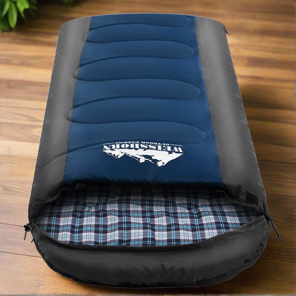 Weisshorn Sleeping Bag Single Thermal Camping Hiking Tent Blue