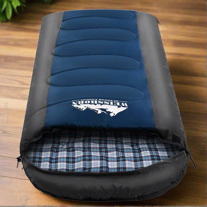 Weisshorn Sleeping Bag Single Thermal Camping Hiking Tent Blue