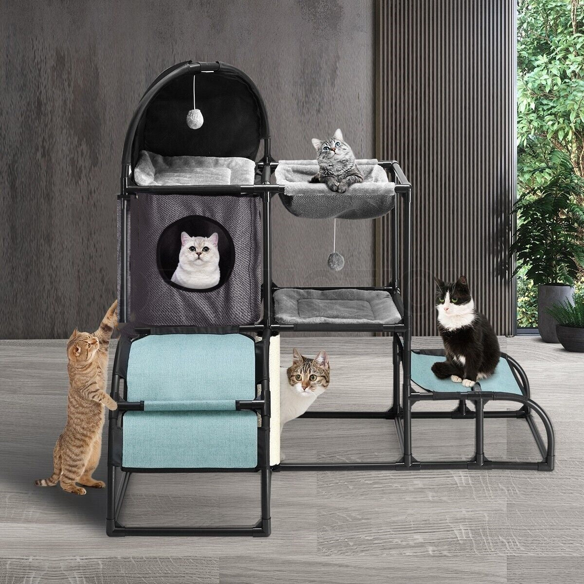 Cat Tree Tower Post Scratcher Scratching Condo Play House